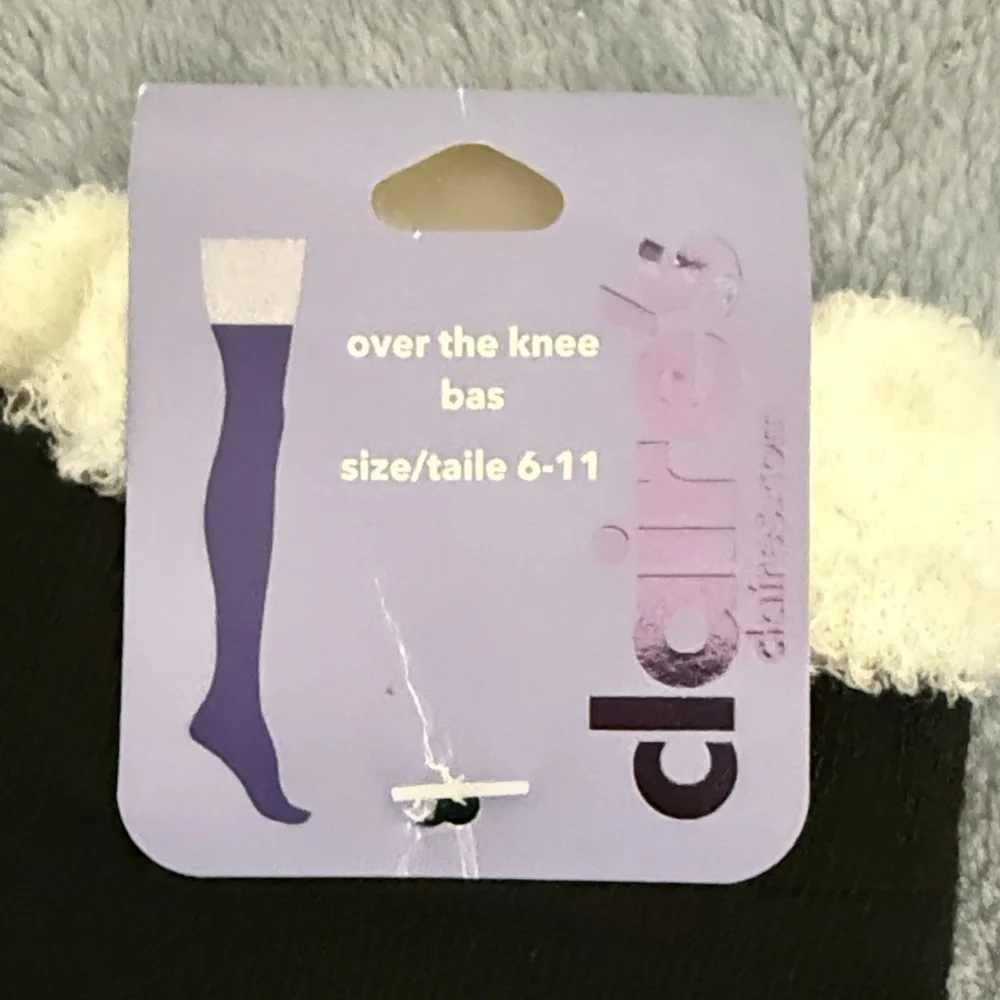 Claire's Black Cat Face Socks